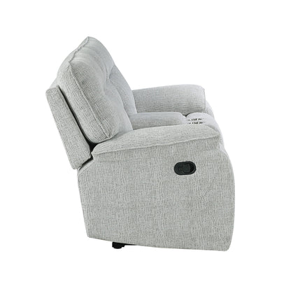 Chablis - Reclining Console Loveseat - Mist Gray