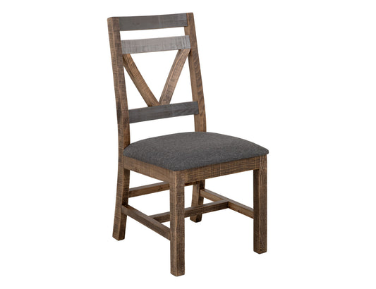Loft - Chair With Fabric Seat (Set of 2) - Two Tone Gray / Brown