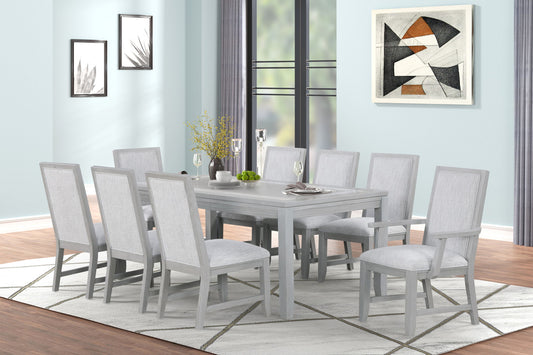Fiona - Dining Table, 6 Side Chairs, 2 Arm Chairs - Gray