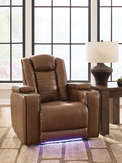 Gruaro - Power Recliner With Adjustable Headrest - Amber