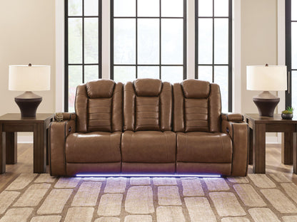 Gruaro - Power Reclining Sofa With Adjustable Headrest - Amber