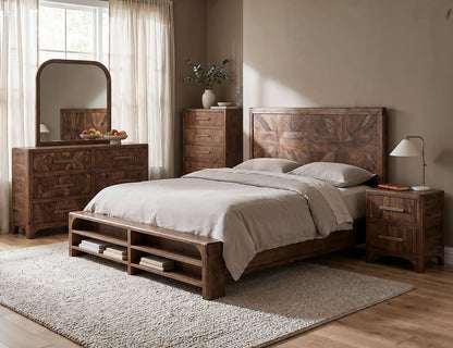 Praga - Mirror - Almond / Barrel Brown