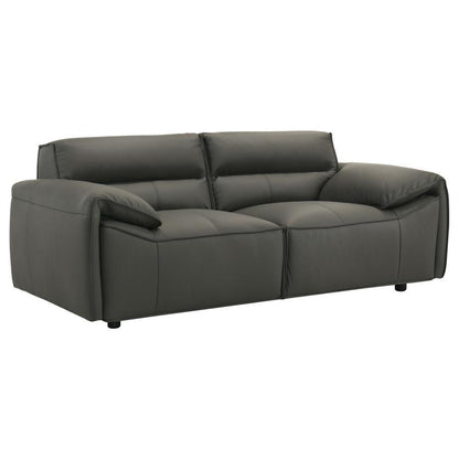 Buxton - Top Grain Leather Upholstered Loveseat