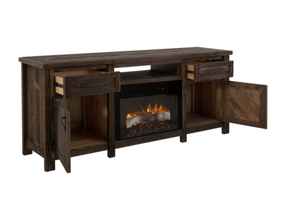Dutton - Electric Fireplace - Rookwood Brown