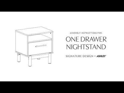 Calverson - One Drawer Night Stand - Medium - Mocha