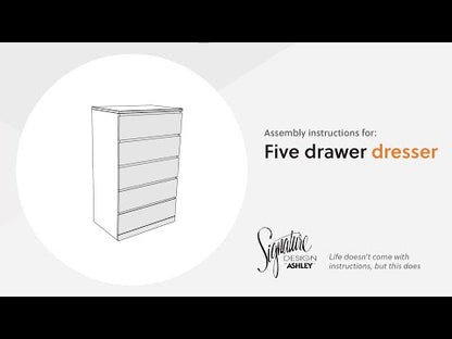 Onita - Five Drawer Chest - White
