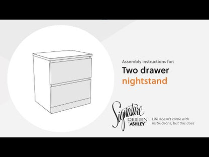 Onita - Two Drawer Night Stand - White